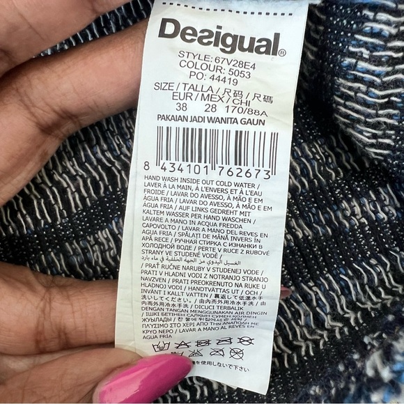 Desigual Vest Cherise Denim Medium Wash Mini Dress Side Zip Women’s EUR 38 US 8 - Picture 6 of 12